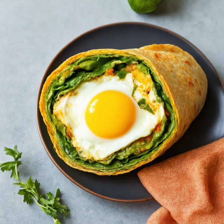 Breakfast Poached Egg Wrap