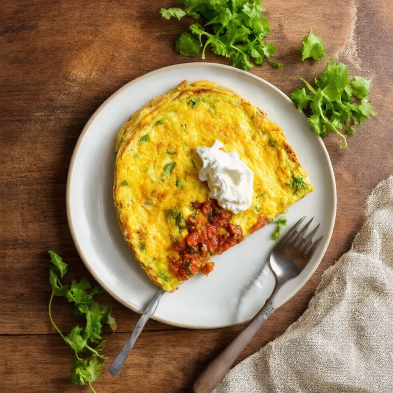 Chili Crisp Blue Cheese Omelette with Sour Cream