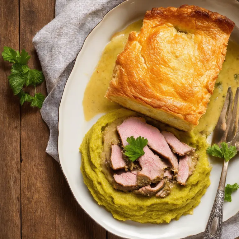 Gourmet Pork & Herb Pie with Truffle Mash