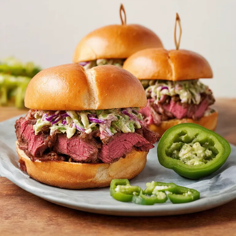 Brisket Sliders with Jalapeño Slaw