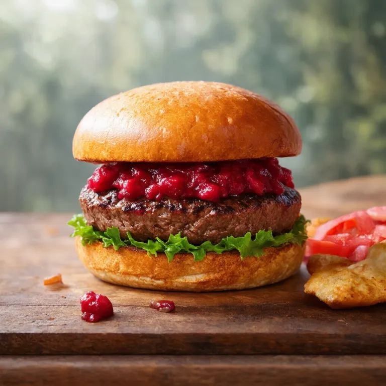Bushman’s Beef Burger with Beetroot Relish