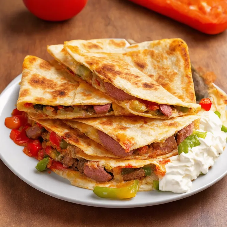 Sausage and Peppers Quesadilla
