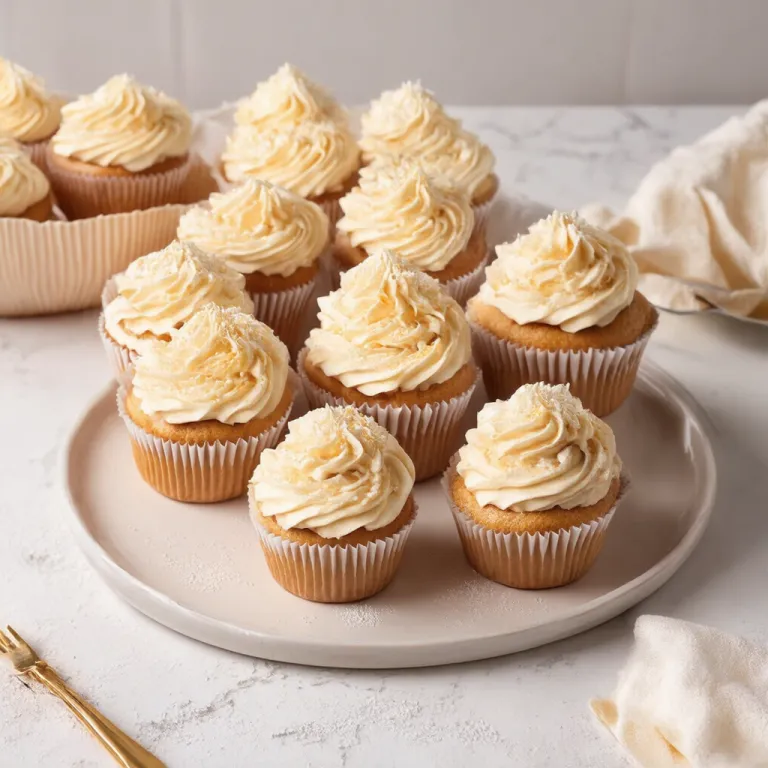Moist Vanilla Cupcakes with Vanilla Buttercream