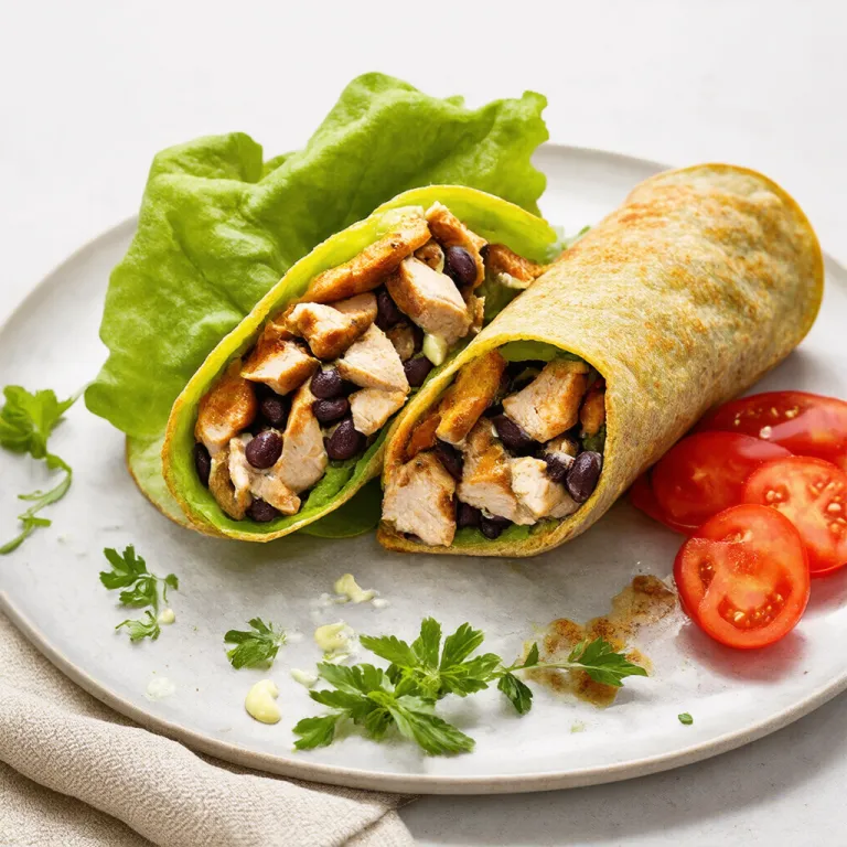 Herbed Chicken and Black Bean Wraps with Garlic Aioli