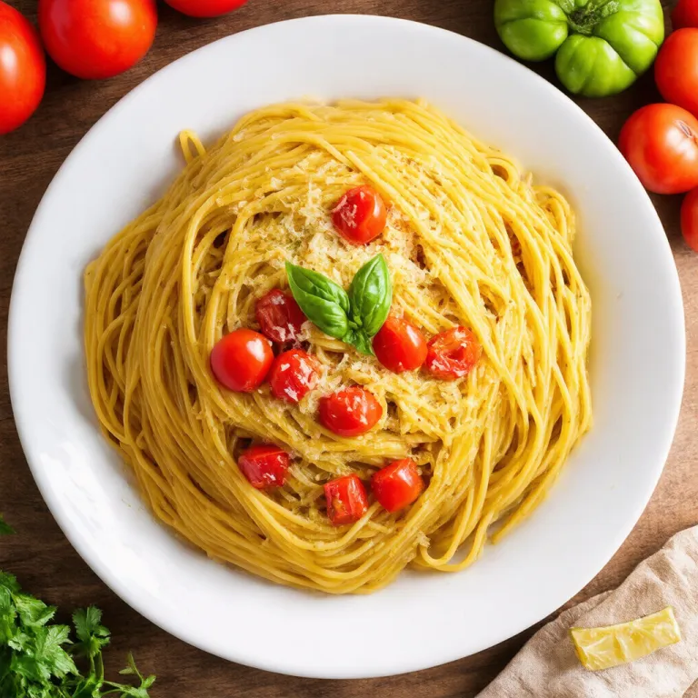 Spaghetti Aglio e Olio with Tomato